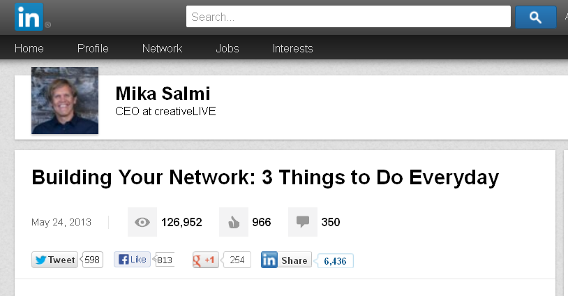 Buildng Your Network Post